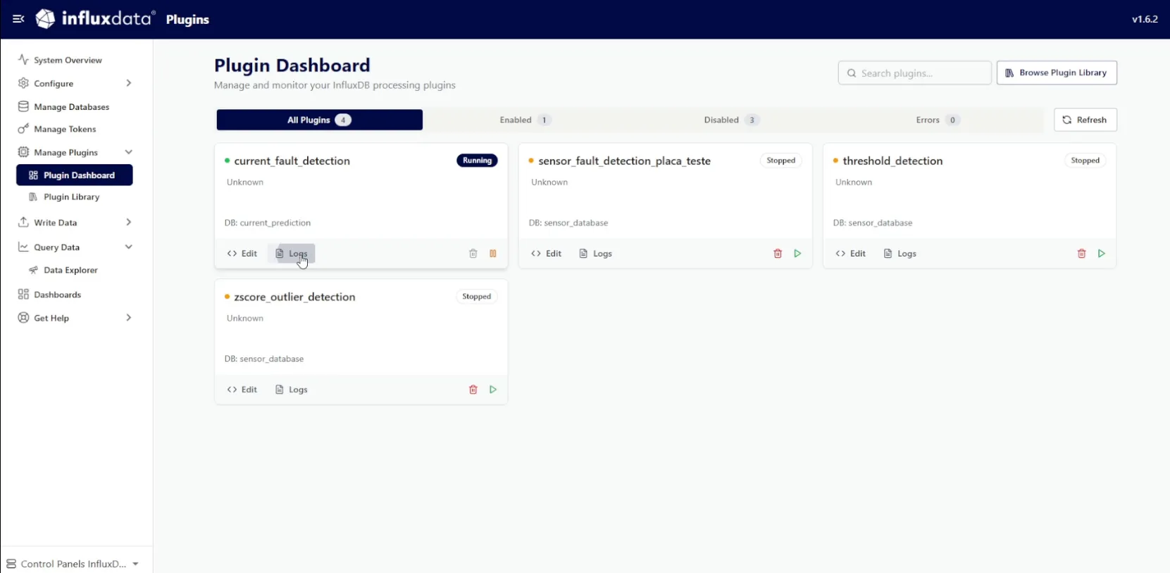 Control Panels alerts manager